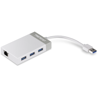 Adaptateur USB 3.0 vers Gigabit Ethernet TRENDnet TU3-ETGH3 + concentrateur USB