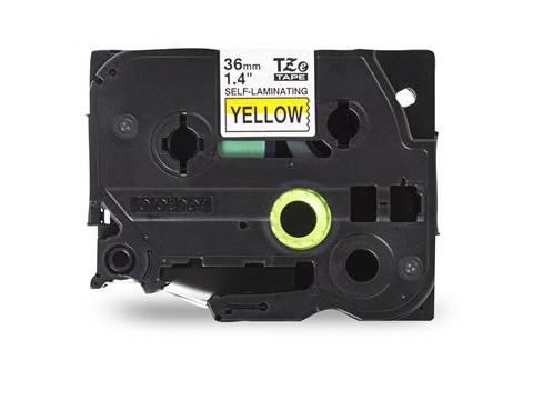 The Brother TZeSL661 is a 1.4-inch wide self-laminating label tape featuring black ink on a yellow background. With a length of 26.2 feet and 0.37-inch printable height, this tape is ideal for durable and readable labeling in office or industrial environments. Manufactured in Japan and TAA compliant, it's a reliable choice for professional labeling tasks.