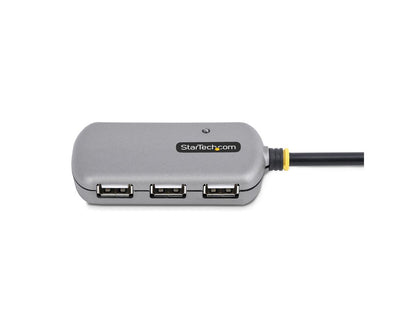USB EXTENDER HUB, 24M USB 2.0 EXTENSION CABLE WITH 4-PORT USB-A HUB, ACTIVE/BUS POWERED USB REPEATER CABLE, OPTIONAL 10W POWER SUPPLY INCLUDED