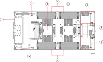 Nœud de calcul Cisco UCS X215c M8 2S, 2 sockets, 24 emplacements DIMM