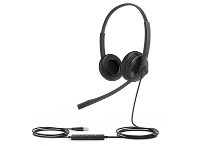 Casque filaire USB YEALINK UH34 Lite Duo Teams, supra-auriculaire, antibruit