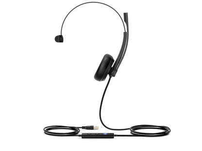Microsoft Certified and optimized for Teams, the YEALINK UH34 Mono Teams is a USB-wired mono headset designed for seamless integration with your work environment. It features a single-ear, supra-aural design with comfortable leather ear cushions, a noise-canceling microphone, and an in-line controller that includes a dedicated Microsoft Teams button.