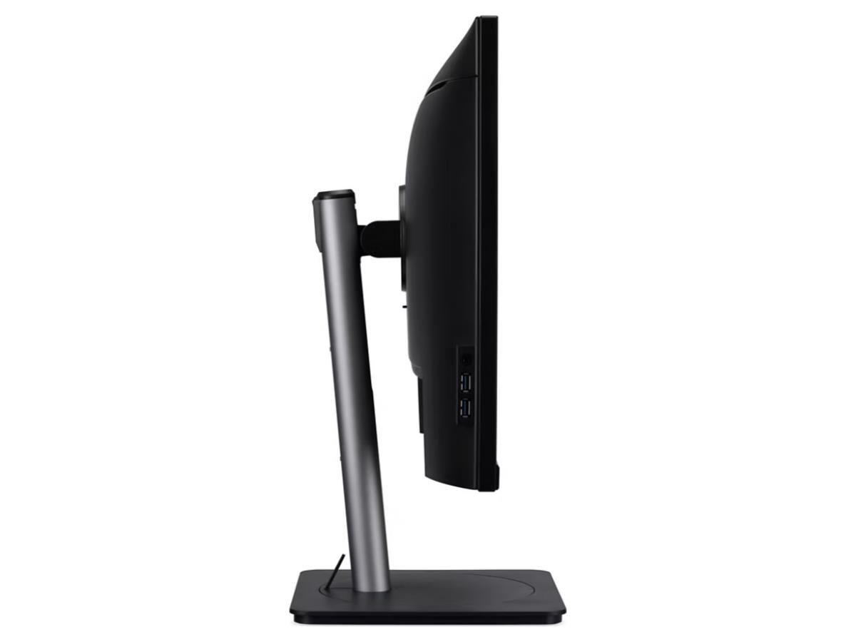 ACER's 27-inch WQHD IPS docking monitor is a versatile display solution with 2560x1440 resolution, high color accuracy with 99% sRGB, and a 100Hz refresh rate. It includes comprehensive I/O such as USB-C with 90W Power Delivery, DisplayPort 1.2, HDMI 2.0, USB 3.0 hub, and integrated RJ45 LAN for docking convenience. Ideal for professionals seeking both visual clarity and functional connectivity in one sleek anti-glare display.