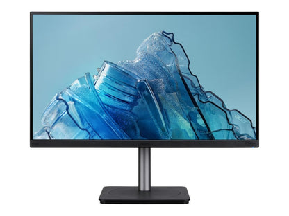 ACER's 27-inch WQHD IPS docking monitor is a versatile display solution with 2560x1440 resolution, high color accuracy with 99% sRGB, and a 100Hz refresh rate. It includes comprehensive I/O such as USB-C with 90W Power Delivery, DisplayPort 1.2, HDMI 2.0, USB 3.0 hub, and integrated RJ45 LAN for docking convenience. Ideal for professionals seeking both visual clarity and functional connectivity in one sleek anti-glare display.