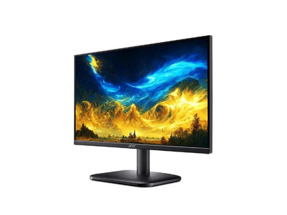 ACER EK251Q Ebi is a 24.5-inch Full HD monitor designed for immersive visuals and responsive performance. Featuring IPS technology, a 1ms VRB response time, and 100Hz refresh rate, it delivers clear, smooth images ideal for work or play. Equipped with HDMI and VGA ports, integrated 2W speakers, and Energy Star compliance, it offers value and efficiency for home or office setups.