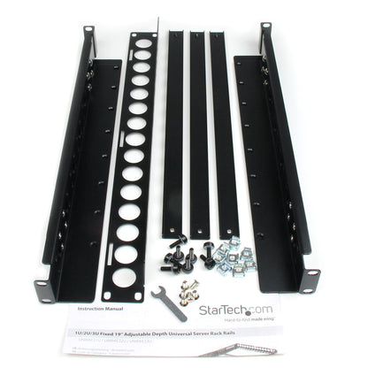 Rails de rack de serveur universels fixes StarTech 1U 19 pouces UNIRAILS1U