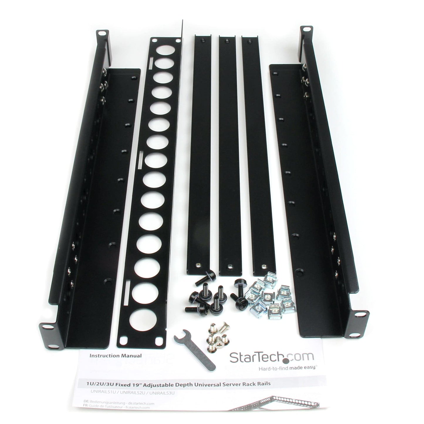 Rails de rack de serveur universels fixes StarTech 1U 19 pouces UNIRAILS1U