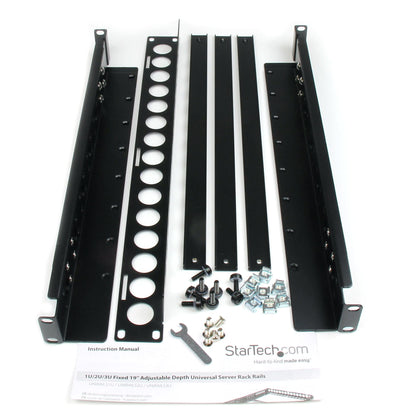 Rails de rack de serveur universels fixes StarTech 1U 19 pouces UNIRAILS1U