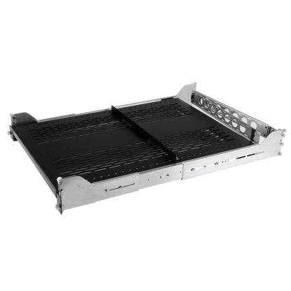 Étagère de rack coulissante ventilée réglable 2U StarTech avec bras de gestion des câbles