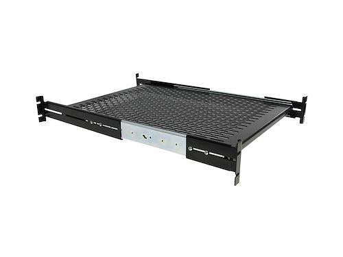 Increase accessibility and airflow in your server rack with the StarTech 2U Sliding Vented Rack Mount Shelf. Designed for adjustable mounting depth from 20 to 30 inches, it supports up to 50lbs and features a robust steel construction. Ideal for peripherals, tools, or small hardware, this pull-out shelf adds convenience and durability to any rack-mounted environment.