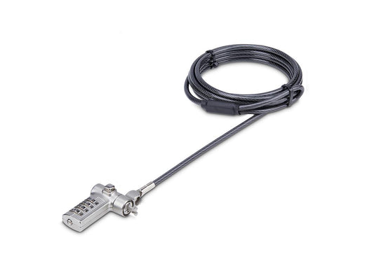 UNIVERSAL LAPTOP LOCK 6.6FT (2M), SECURITY CABLE FOR NOTEBOOK COMPATIBLE WITH NOBLE WEDGE/NANO/K-SLOT; KEYLESS COMBO. LOCKING CABLE, ANTI-THEFT CABLE