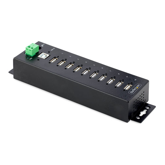 Hub USB 2.0 industriel StarTech 10 ports avec protection ESD et options de montage