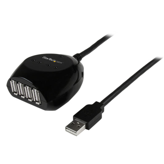 Câble USB 2.0 actif StarTech USB2EXT4P15M (15 m) avec hub 4 ports