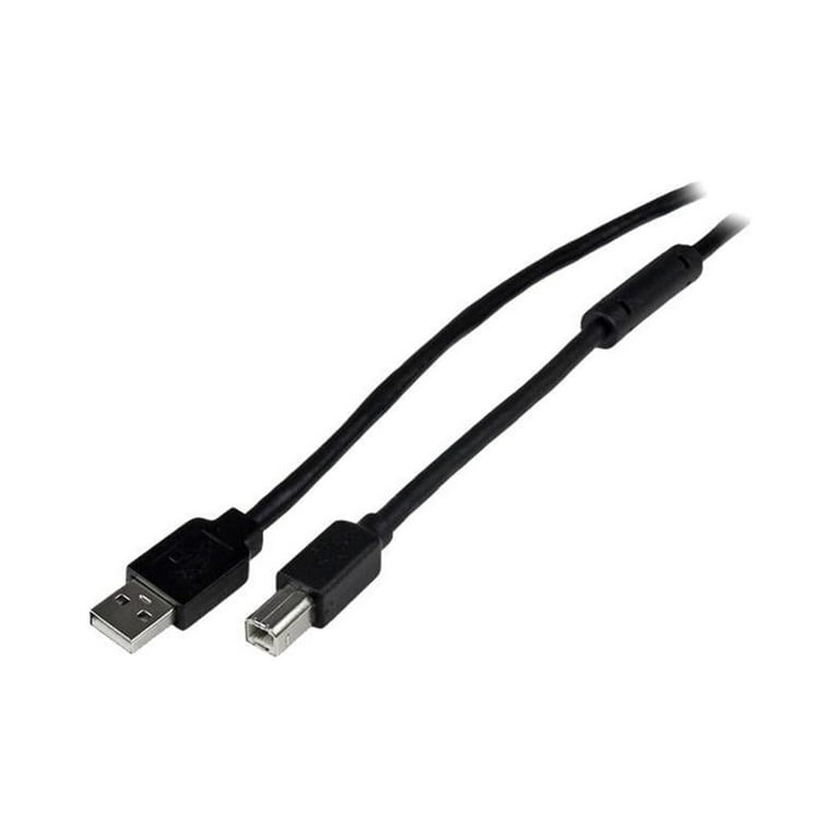 StarTech 20m Active USB 2.0 A to B Cable - M/M, Black