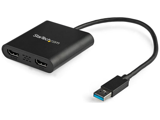 USB 3.0 to Dual HDMI Adapter, USB to 2x HDMI Monitor Converter for Windows (no support for macOS/ChromeOS/Linux) - TAA