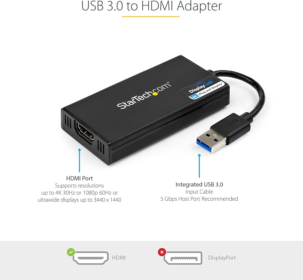 Adaptateur StarTech USB 3.0 vers HDMI avec prise en charge 4K – USB32HD4K