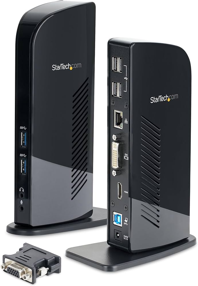 Station d'accueil USB 3.0 StarTech pour deux écrans avec HDMI, DVI/VGA et 6 ports USB