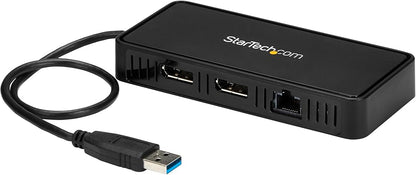 Mini station d'accueil USB 3.0 STARTECH - Double DisplayPort 4K et GbE