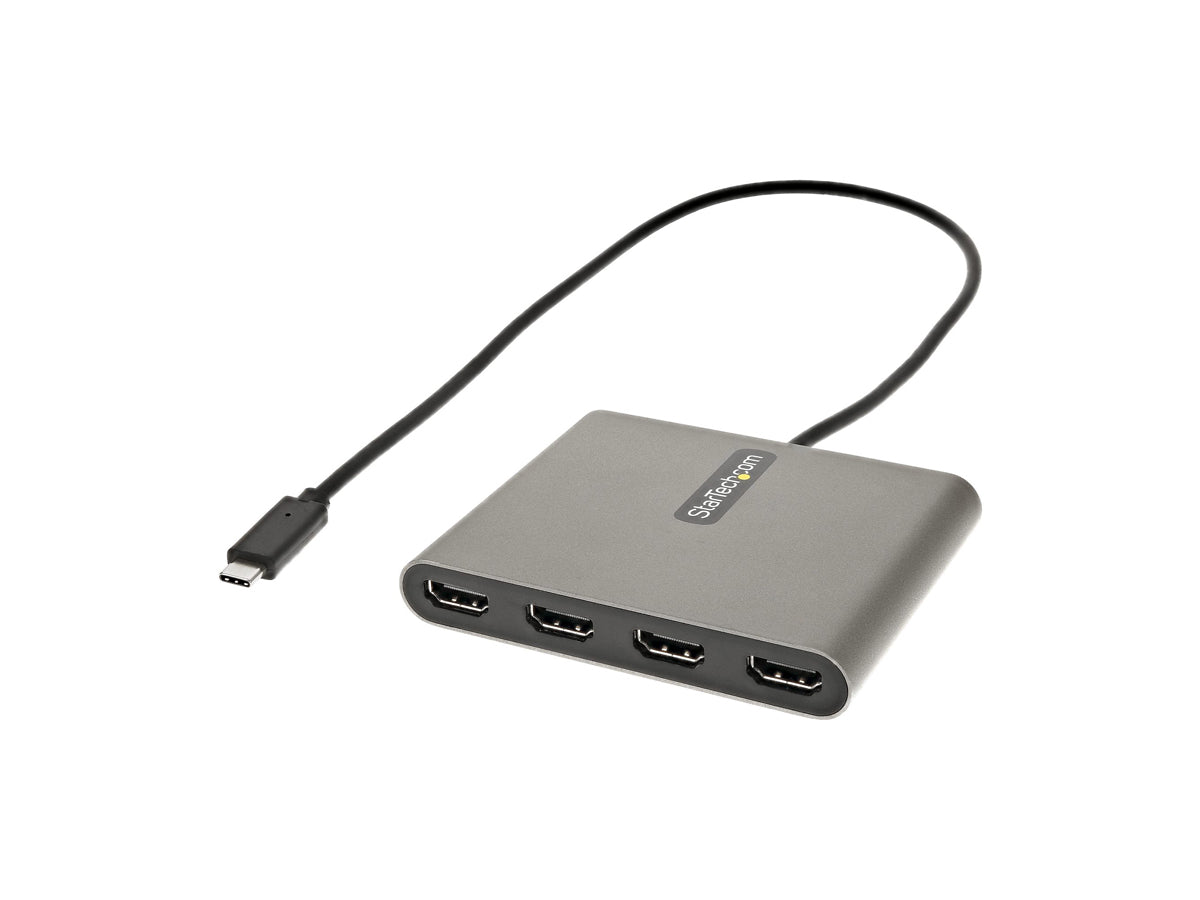 USB C to Quad HDMI Adapter, USB-C to 4x HDMI Monitor Converter for Windows (no support for macOS/ChromeOS/Linux) - TAA