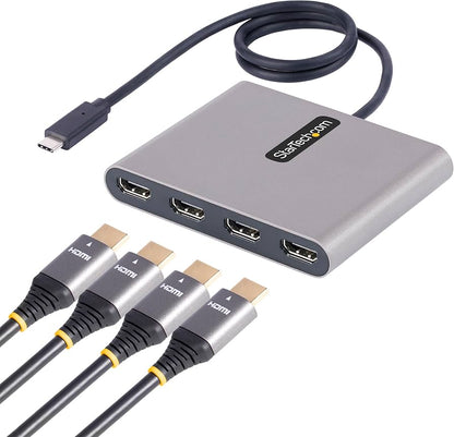 Adaptateur StarTech USB-C vers HDMI Quad, sortie 4x1080p, Windows uniquement, 0,5 m