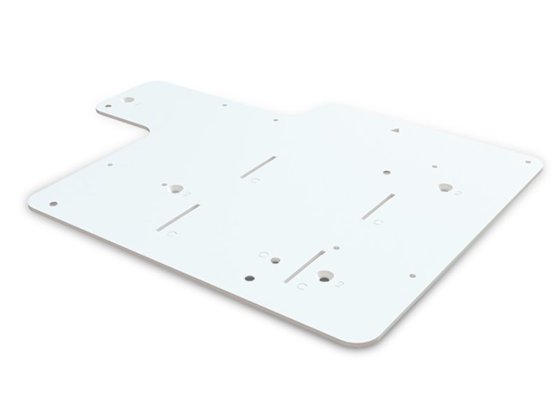 The EPSON Adapter V12H870001 is engineered for seamless integration with SMART UF55, UF65, UF70, and UF75 series mounts. With a weight capacity of up to 12 lb (11.3 kg) and a sleek white finish, it offers reliable support and aesthetic compatibility in professional and educational projection environments.