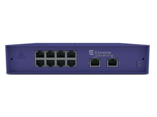 V300-8P-2T-W 8 port 10/100/1000BASE-T POE+ ports half/full duplex 2x1000BASE-T ports POE powered 802.3bt type 4 fanless