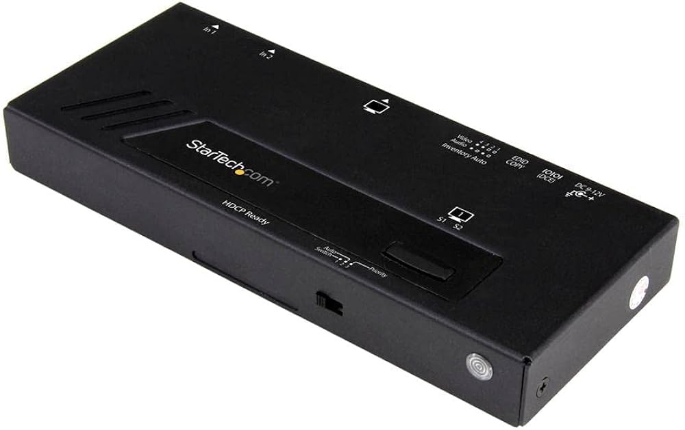 Commutateur vidéo automatique HDMI 2 ports StarTech - 4K UltraHD