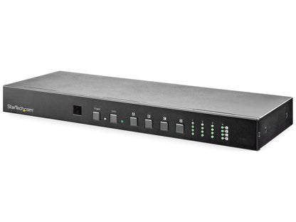 Share and switch four distinct HDMI AV signals between four separate displays in a matrix configuration. WebGUI enables users to control the 4x4 HDMI Matrix Switch remotely. Enjoy astonishing picture quality with support for resolutions up to 4K 60Hz.