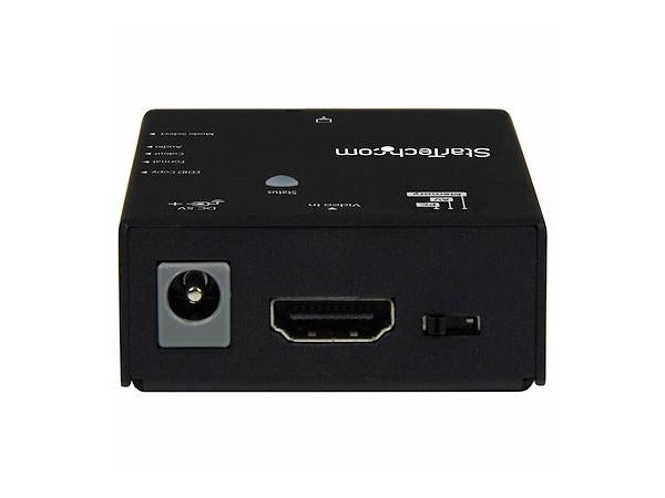 Ensure reliable display compatibility with the STARTECH VSEDIDHD EDID Emulator for HDMI. This compact device allows you to copy, ghost, or override EDID (Extended Display Identification Data), facilitating seamless communication between your HDMI output and any 1080p display or projector. Built with a durable steel enclosure and backed by a two-year warranty, it's a dependable solution for AV installations and digital signage environments.