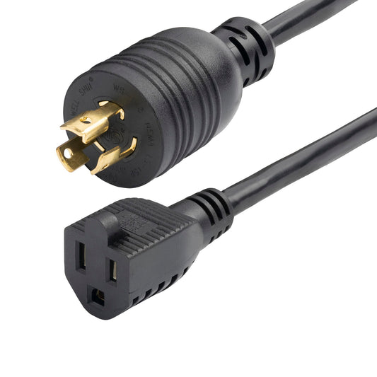 Cordon d'alimentation robuste StarTech de 30 cm, NEMA L5-15P vers 5-15R, 15 A 125 V, homologué UL