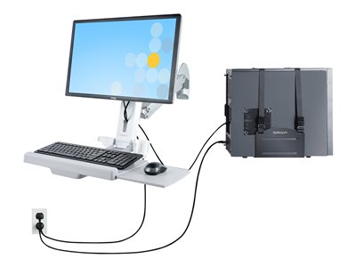 StarTech Wall Mount Sit-Stand Workstation with VESA Monitor Arm