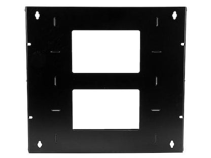 The StarTech WALLSHELF8U is a compact, 2-post 8U wall-mount server rack designed for efficient installation of IT equipment in small office and home office environments. With a mounting depth ranging from 12 to 18 inches and tapped rails for secure equipment placement, this open-frame steel rack is optimized for versatile setups. Certified with EIA/ECA-310-E standards and TAA compliant, it's a durable choice for U.S. government procurement and professional network deployments.