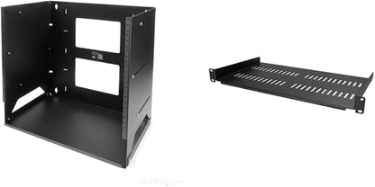 StarTech WALLSHELF8U Rack serveur mural 8U avec étagère, noir