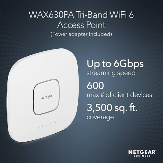 NETGEAR Insight AX6000 Tri-Band WiFi 6 Access Point WAX630PA