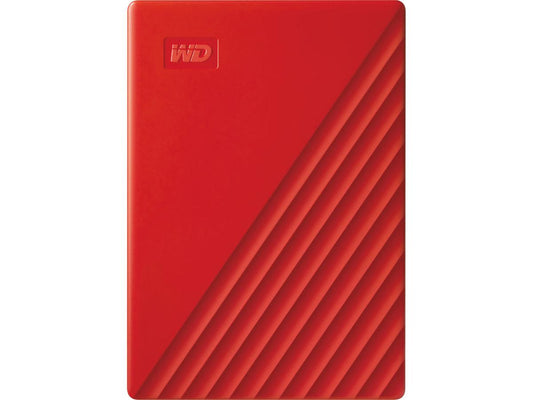 The WD 4TB My Passport Portable Hard Drive in vibrant red offers secure and high-capacity storage in a compact form factor. Featuring USB 3.2 connectivity, it delivers fast data transfers and includes a 3-year limited warranty for added peace of mind. Ideal for frequent travelers and mobile backups, this drive combines style and reliability.