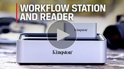 Lecteur de cartes microSDHC/SDXC UHS-II Kingston USB3.2 Gen1 Workflow à double emplacement