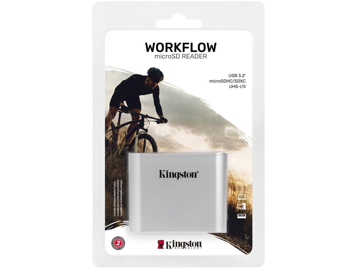 The Kingston USB3.2 Gen1 Workflow Dual-Slot microSDHC/SDXC UHS-II Card Reader offers fast and efficient media file access for professionals dealing with high-volume microSD content. Designed for performance and flexibility, it supports dual-slot card reading with USB 3.2 Gen 1 connectivity, ideal for creative workloads. With a compact build and support for UHS-II cards, it's a convenient accessory for photo and video professionals.