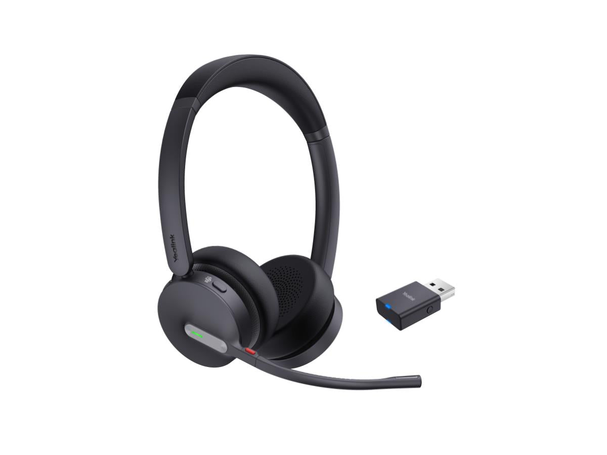 The Yealink WH64 Hybrid Dual Teams delivers exceptional wireless performance through both DECT and Bluetooth technologies. Offering Acoustic Shield Technology 2.0 and ultra-long connectivity range, it is designed to support high-quality communication in professional environments. With up to 32 hours of call time and an ergonomic on-ear form factor, the WH64 ensures comfort and productivity for all-day use.