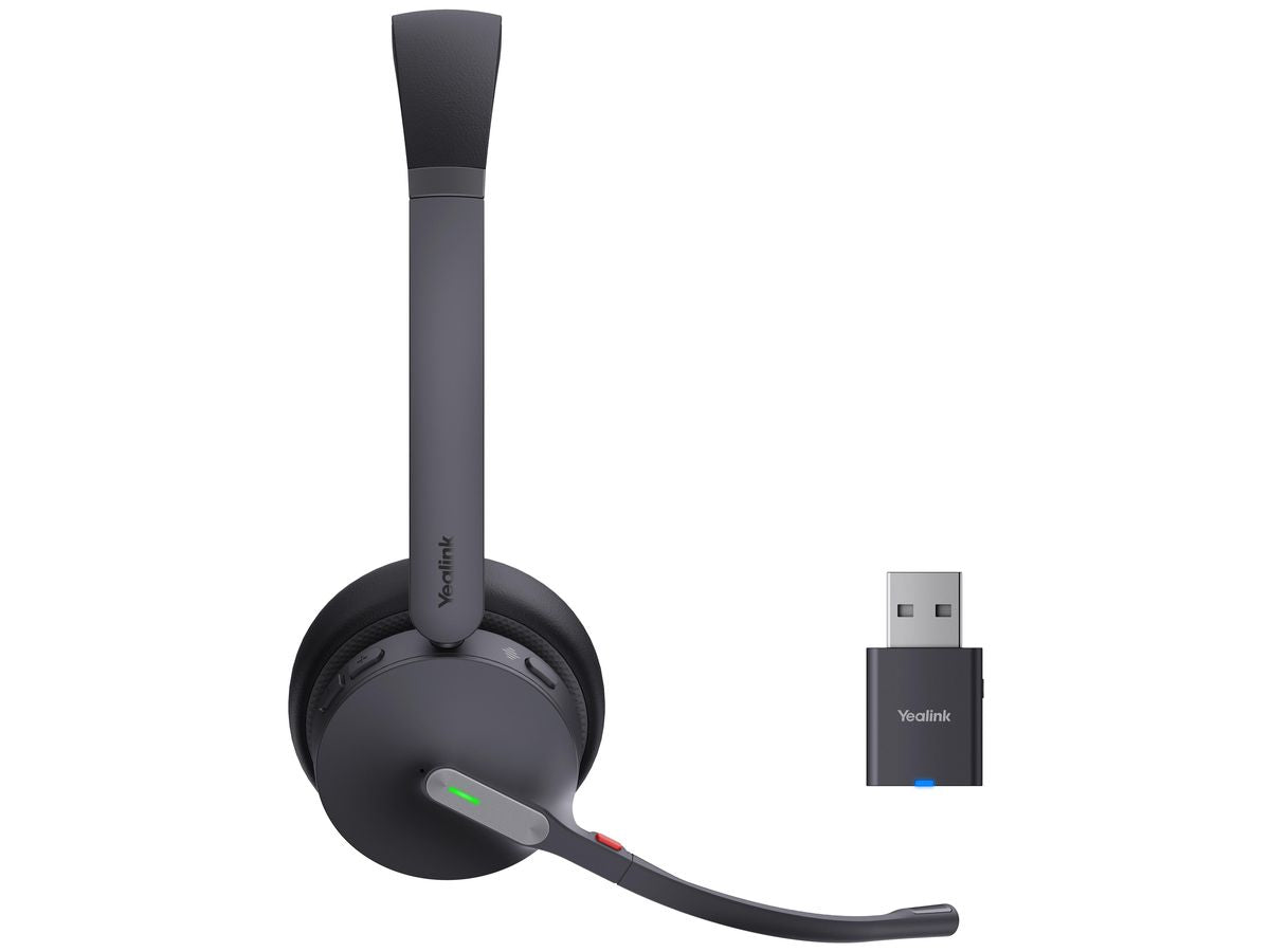 The YEALINK WH64 Hybrid Dual UC is a wireless on-ear headset designed for hybrid communication needs. Featuring Bluetooth 5.2 and DECT capabilities, it supports long talk and music playback times across both mono and dual configurations. With MEMS microphone technology, reliable connectivity, and USB-C charging, it's engineered for professional performance.