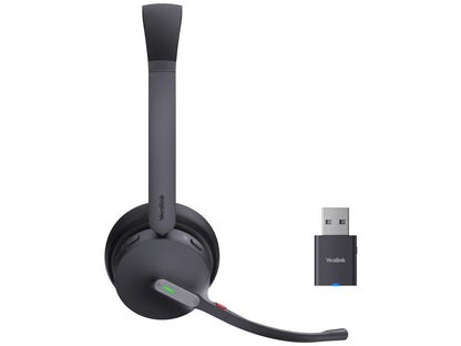The YEALINK WH64 Hybrid Dual UC is a wireless on-ear headset designed for hybrid communication needs. Featuring Bluetooth 5.2 and DECT capabilities, it supports long talk and music playback times across both mono and dual configurations. With MEMS microphone technology, reliable connectivity, and USB-C charging, it's engineered for professional performance.