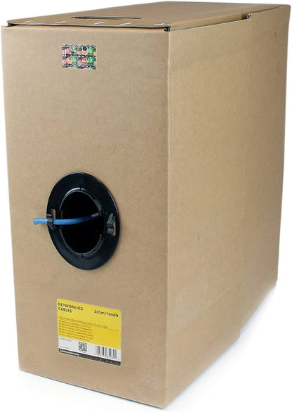 Câble Ethernet CMR solide StarTech Cat6 de 304 m, noir, conforme aux normes TAA