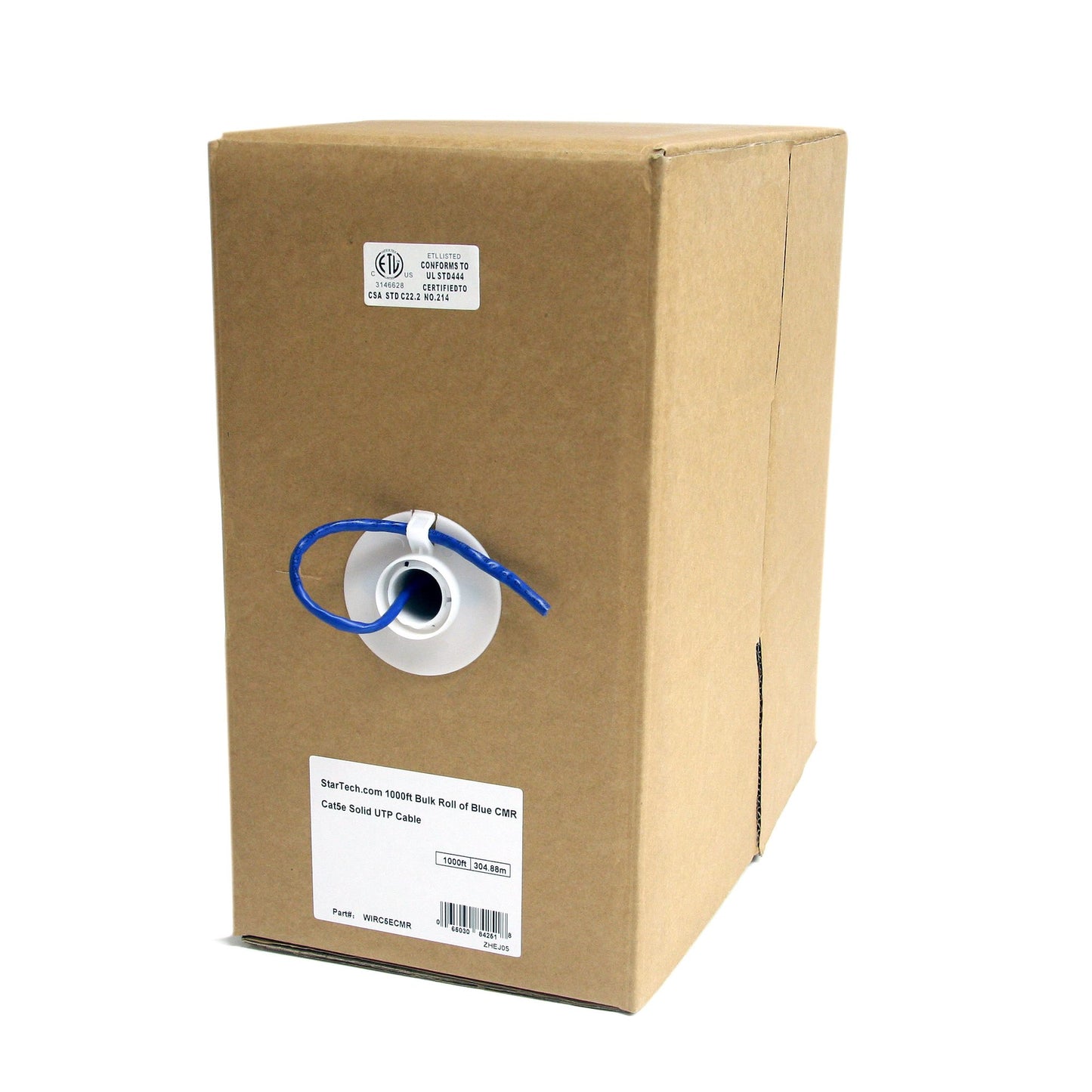 Câble Ethernet StarTech Cat6a en vrac, 304 m, certifié CMR, bleu