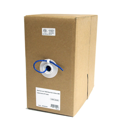 Câble Ethernet StarTech Cat6a en vrac, 304 m, certifié CMR, bleu