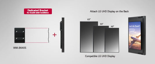 Support mural double face LG WM-B640S pour séries 75XS4G et UH7/UH5/UM3