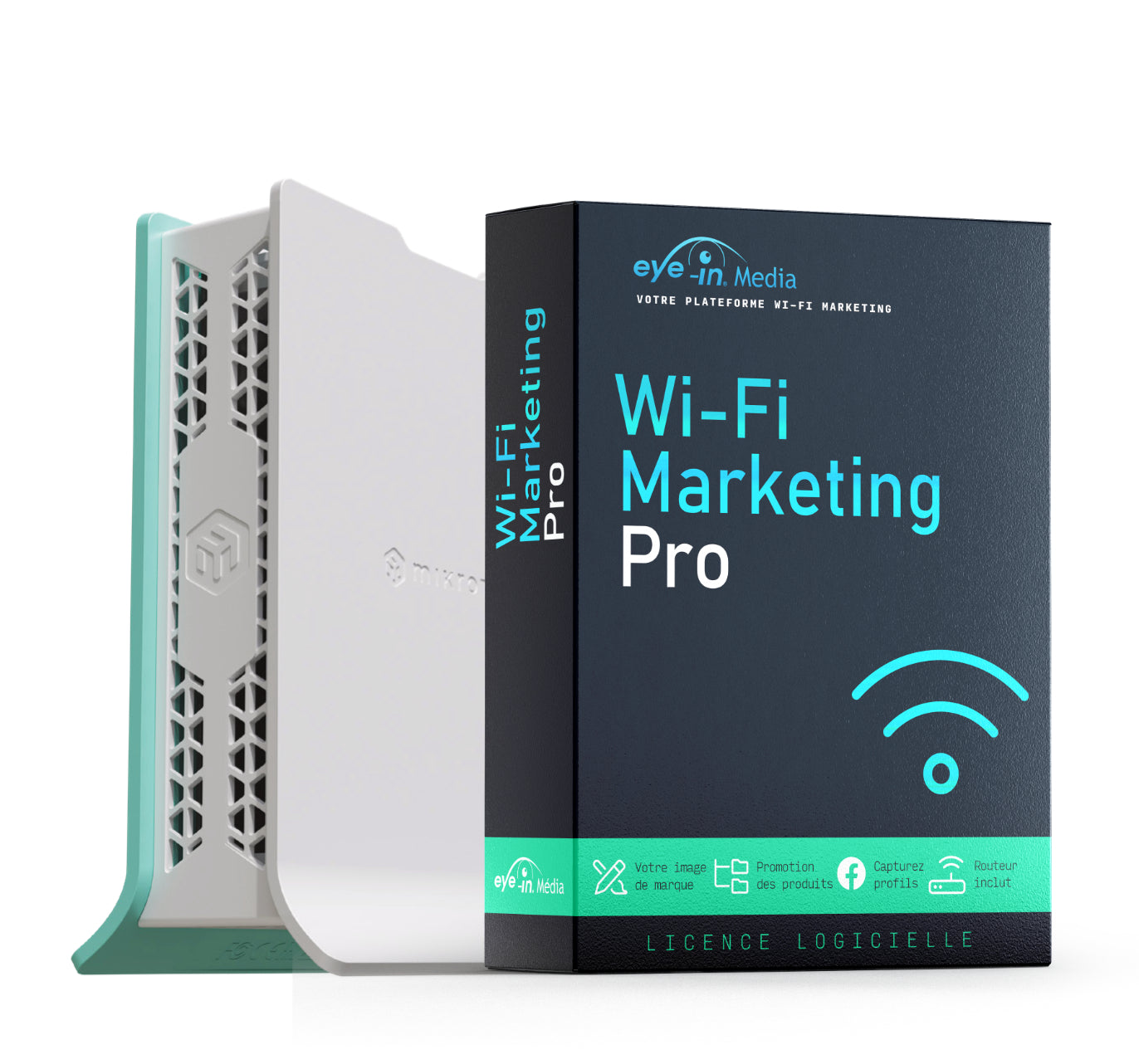 Package 1 year Wi-Fi Marketing Cloud Platform + Commercial Router