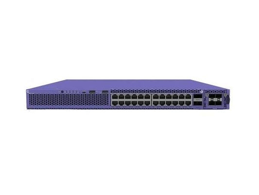 ExtremeSwitching X465 with 24 100Mb/1/2.5/5Gb ports with 802.3bt Type3 PoE (60W) includes fan modules EXOS Advanced Edge 1 VIM5 slot 2 PSU slots rack