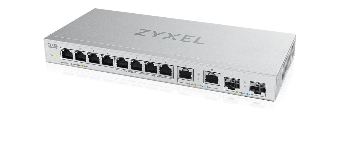 ZYXEL XGS1010-12 12-Port Unmanaged Multi-Gig Switch with 2.5G & 10G Ports