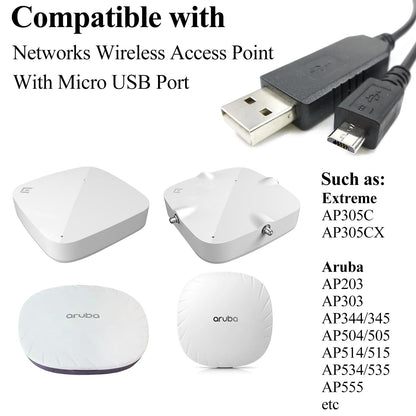 Extreme Networks USB 2.0 Micro-B to Type-A Male Console Cable