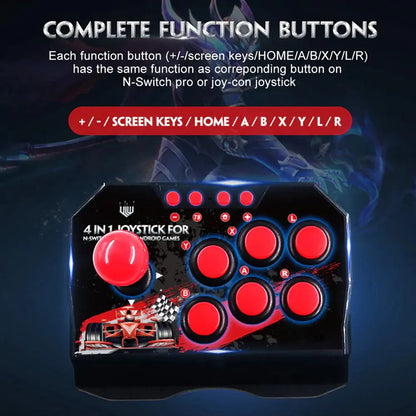 4-in-1 USB Wired Game Joystick Retro Arcade