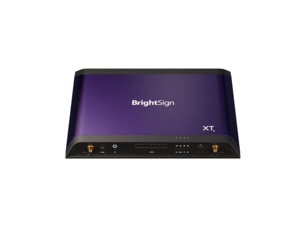 Lecteur d'E/S standard BrightSign XT245 avec prise en charge Ethernet Gigabit et PoE+